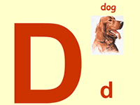 儿童学字母-英语26个字母发音D