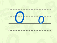 大写字母O、小写字母o的书写格式