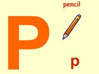 儿童学字母-英语26个字母发音P