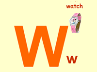 儿童学字母-英语26个字母发音W